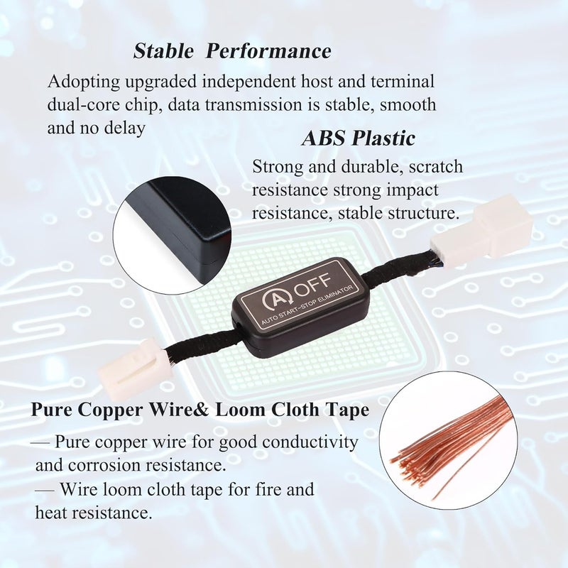 Tectary Auto Start Stop Eliminator/Delete/Disabler/Canceller Compatible for Toyota Highlander 2015-2019, Autostop Engine A-Off System Cancel Device Cable Harness - Image 3